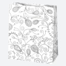 Colour White Patterned paper gift bag 19x23x10.5 cm