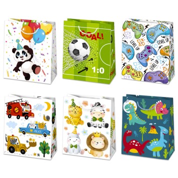Party Boyish paper gift bag 19x23x10.5 cm