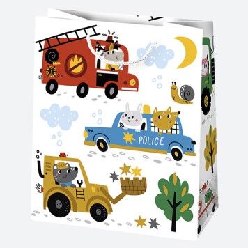 Party Boyish paper gift bag 19x23x10.5 cm