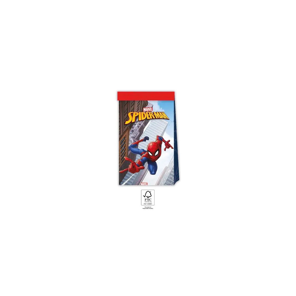 Spiderman Crime Fighter paper bag 4-pcs FSC