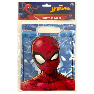 Spiderman Head gift bag set of 10