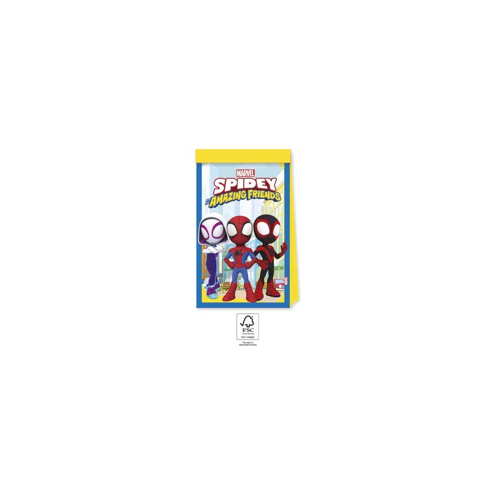 Spiderman Spidey 4-piece paper bag set FSC