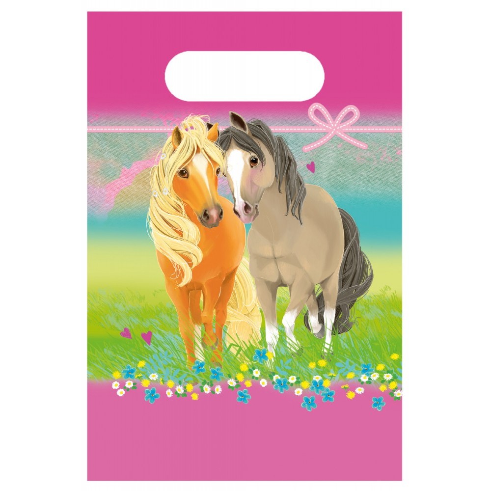 Horses Pretty Pony Gift Bag Set of 8