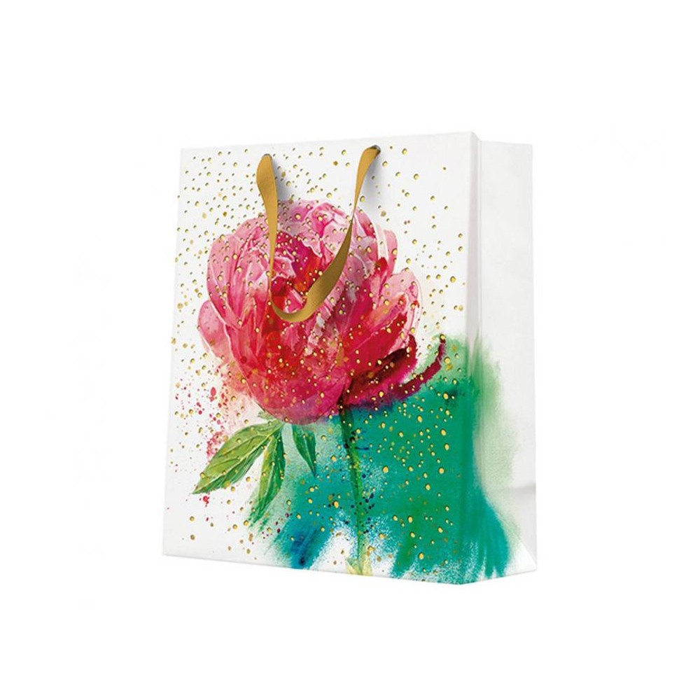 Rose Watercolor paper gift bag 20x25x10 cm