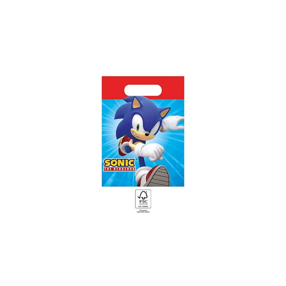 Sonic the Hedgehog Sega Sonic the Hedgehog paper gift bag, 4 pcs