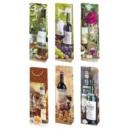 Colour Bottles paper wine bag 12x40x9 cm