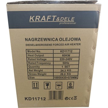 Nagrzewnica olejowa 60W termostat KD11712