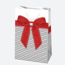 Colour Bow paper gift bag 10x16x6 cm