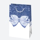 Colour Bow paper gift bag 10x16x6 cm