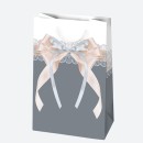 Colour Bow paper gift bag 10x16x6 cm