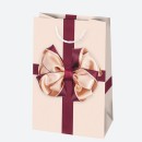 Colour Bow paper gift bag 10x16x6 cm