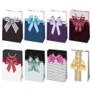Colour Bow paper gift bag 16x24x7 cm