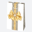 Colour Bow paper gift bag 16x24x7 cm