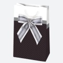 Colour Bow paper gift bag 16x24x7 cm