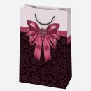 Colour Bow paper gift bag 16x24x7 cm