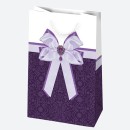 Colour Bow paper gift bag 16x24x7 cm