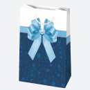 Colour Bow paper gift bag 16x24x7 cm