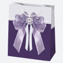 Colour Bow paper gift bag 19x23x10.5 cm