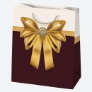 Colour Bow paper gift bag 19x23x10.5 cm
