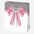 Colour Bow paper gift bag 19x23x10.5 cm