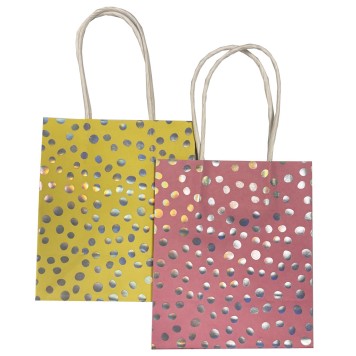 Colour Dots paper gift bag, 6 pcs