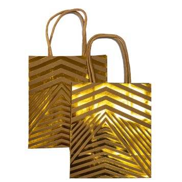 Colour Gold  paper gift bag, 6-piece set