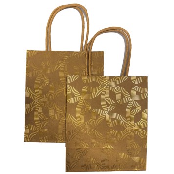 Colour Gold  paper gift bag, 6-piece set