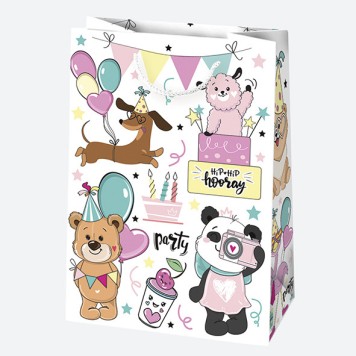 Colour Party paper gift bag 23x32x11 cm
