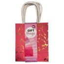 Colour Pink paper gift bag, 6 pcs.