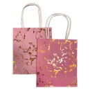 Colour Pink paper gift bag, 6 pcs.