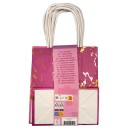 Colour Pink paper gift bag, 6 pcs.