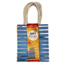 Colour Striped paper gift bag set of 6