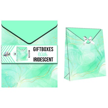 Colour Iridescent Turquoise gift box, set of 2