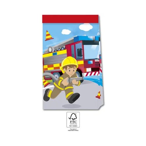 Fireman Rescue paper bag 4 pcs FSC