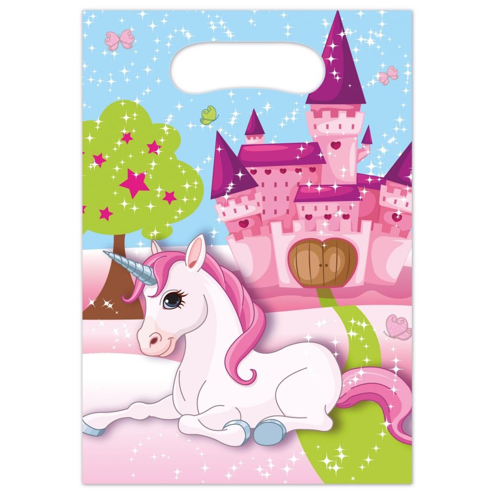 Unicorn Castle gift bag pack of 6