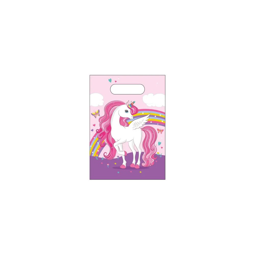 Unicorn Rainbow Colors gift bag set of 6