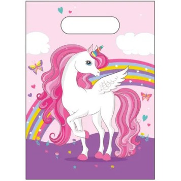 Unicorn Rainbow Colors gift bag set of 6