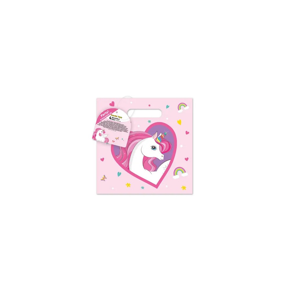 Unicorn Rainbow Colors paper gift bag 4 pcs