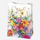 Colour Birds Flower paper gift bag 23x32x11 cm