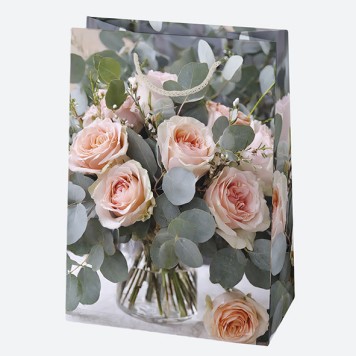 Colour Bouquet Flower paper gift bag, gift bag 23x32x11 cm