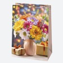Colour Bouquet Flower paper gift bag, gift bag 23x32x11 cm