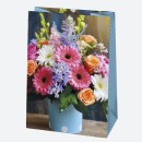 Colour Bouquet Flower paper gift bag, gift bag 23x32x11 cm