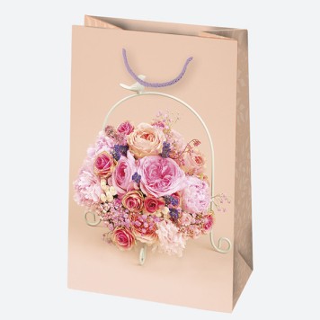 Colour Bouquets Flower paper gift bag, gift bag 16x24x7 cm