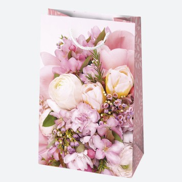 Colour Bouquets Flower paper gift bag, gift bag 16x24x7 cm