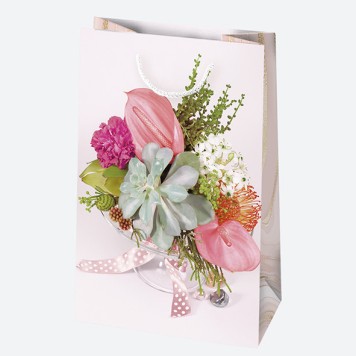 Colour Bouquets Flower paper gift bag, gift bag 16x24x7 cm