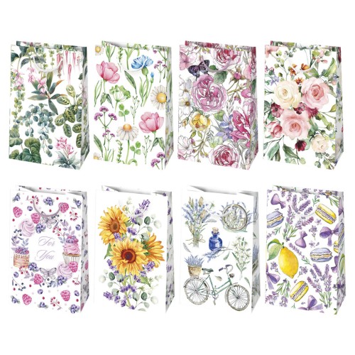 Colour Mirth Flower paper gift bag, 16x24x7 cm