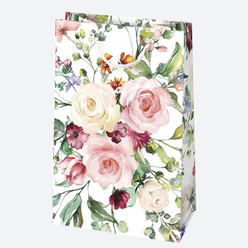 Colour Mirth Flower paper gift bag, 16x24x7 cm