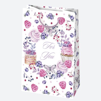 Colour Mirth Flower paper gift bag, 16x24x7 cm