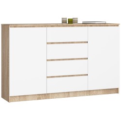KOMODA K160 2D 4SZ CLP PK DĄB SONOMA / BIAŁY