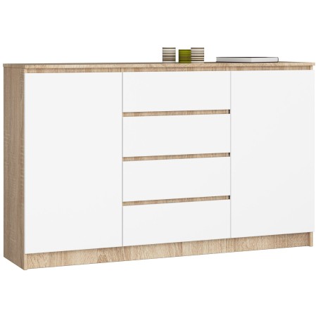 KOMODA K160 2D 4SZ CLP PK DĄB SONOMA / BIAŁY